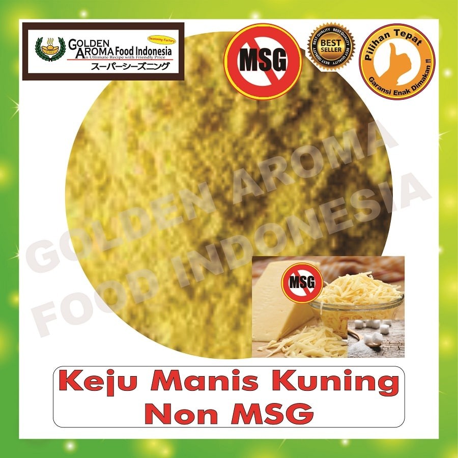

Bubuk Tabur Keju Manis Kuning Non MSG 70gr Bumbu Masak Serbaguna Halal sweet cheese Seasoning Powder