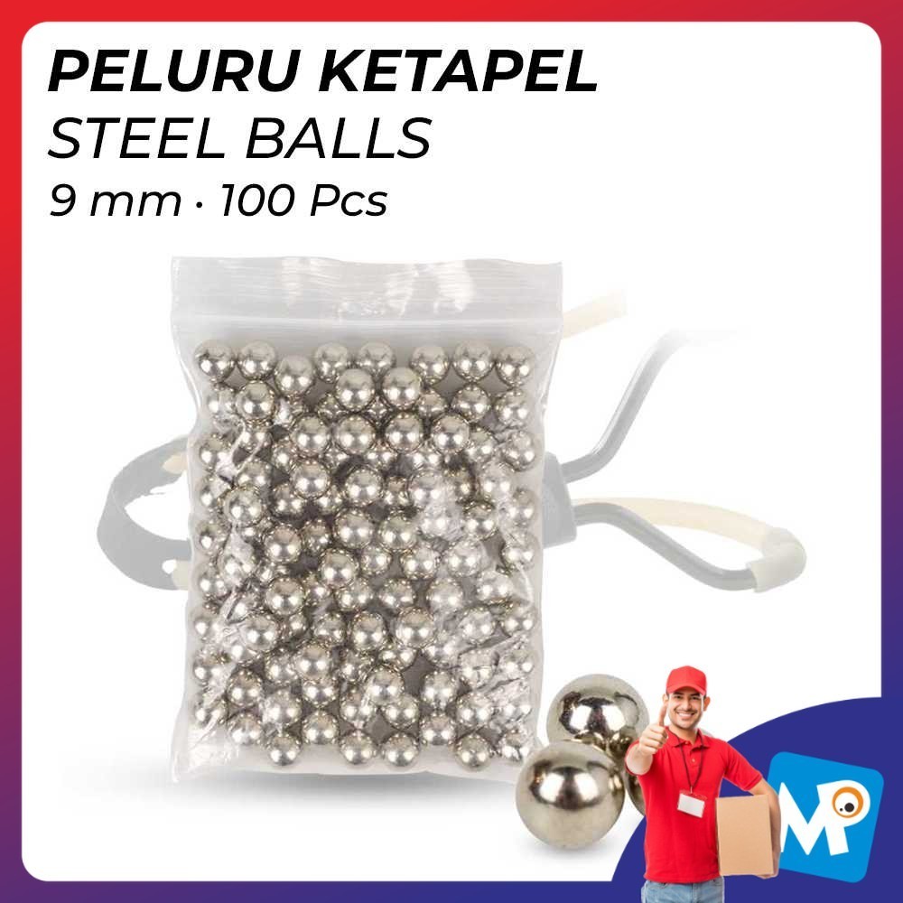 (isi 100) Peluru Ketapel Gotri Baja As Tengah Sepeda Steel Balls - MBP5