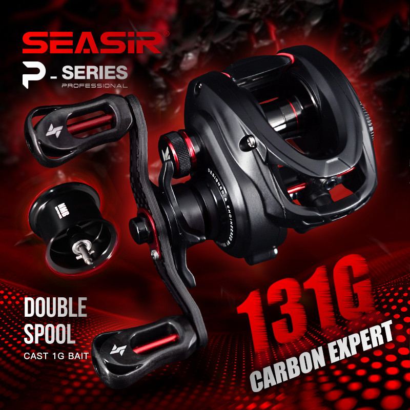 SEASIR MANSORY PRO Reel BC Baitcasting Reel Pancing, 2 Kumparan+Saltwater 131G Ultra Light,7+1 BB NM