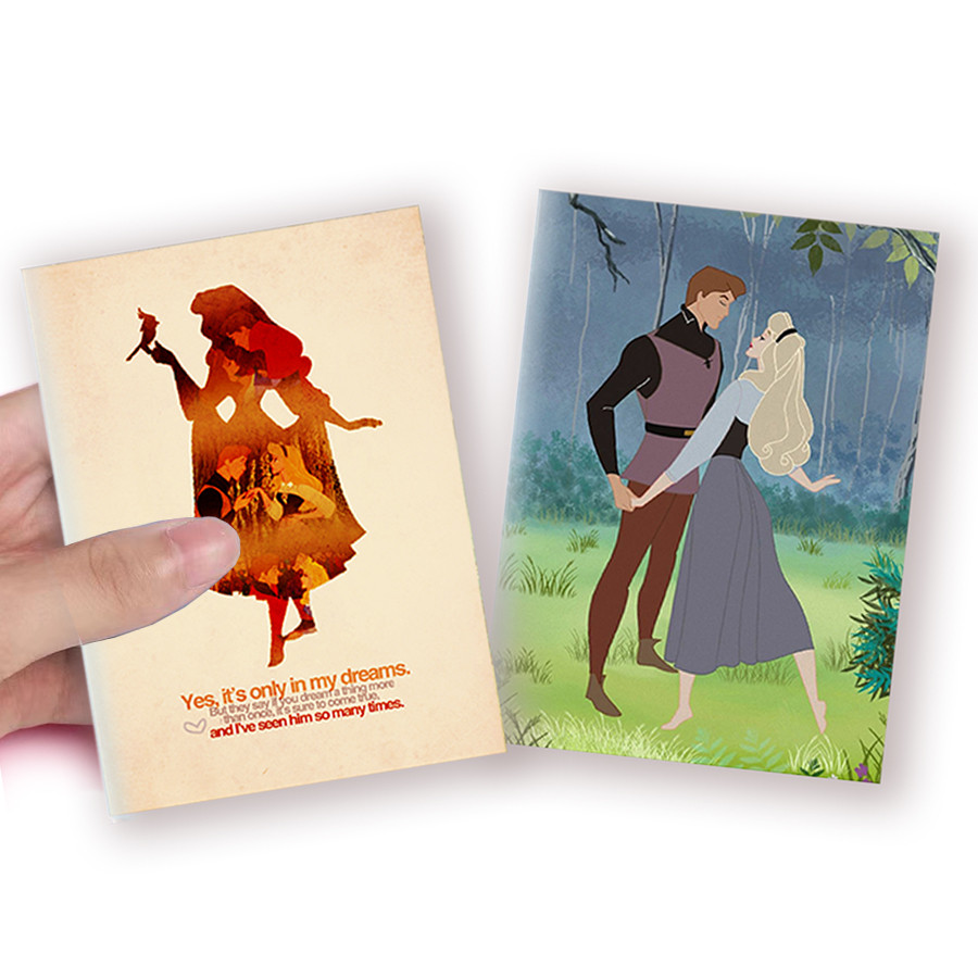 

A6 Notebook Girls - Sleeping Beauty - Aurora Cosplay Dress Disney Princess Quote Note Book For Fans Halloween Christmas Gift