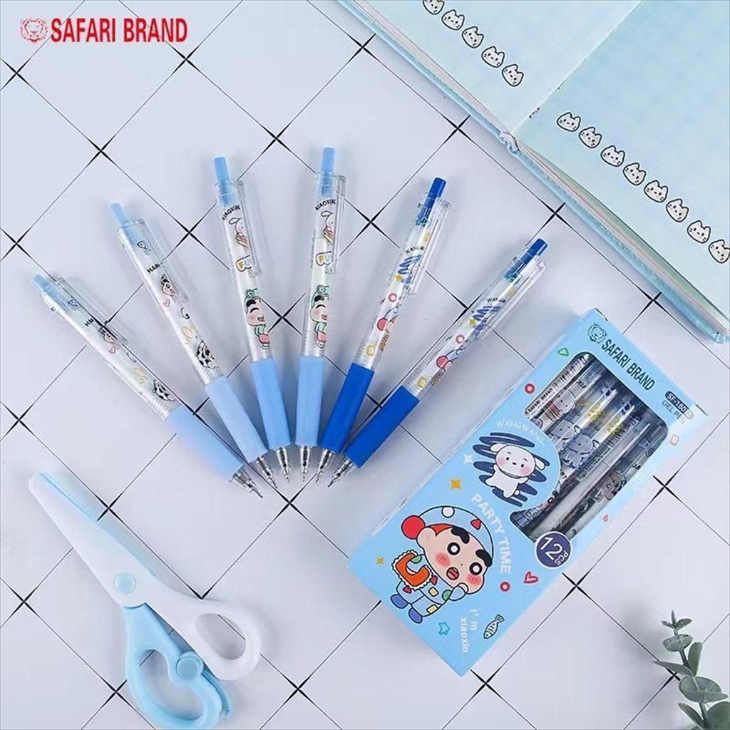 

(Glick Gell Pen Fancy - LUSIN) Click Gel Gell Pen Pulpen Bulpen Ballpoint Bolpoin Bolpen Gell Jel Gel motif anak laki laki dan perempuan kartun cartoon karakter