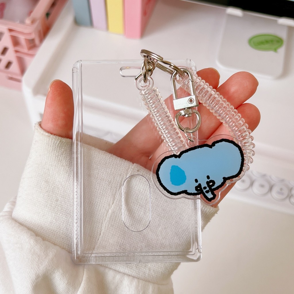 

Transparent Acrylic Photocard Holder 4 Inch Kpop Album Photocard Kawaii Bus Card Id Holder Pendant Keychain School Stationery