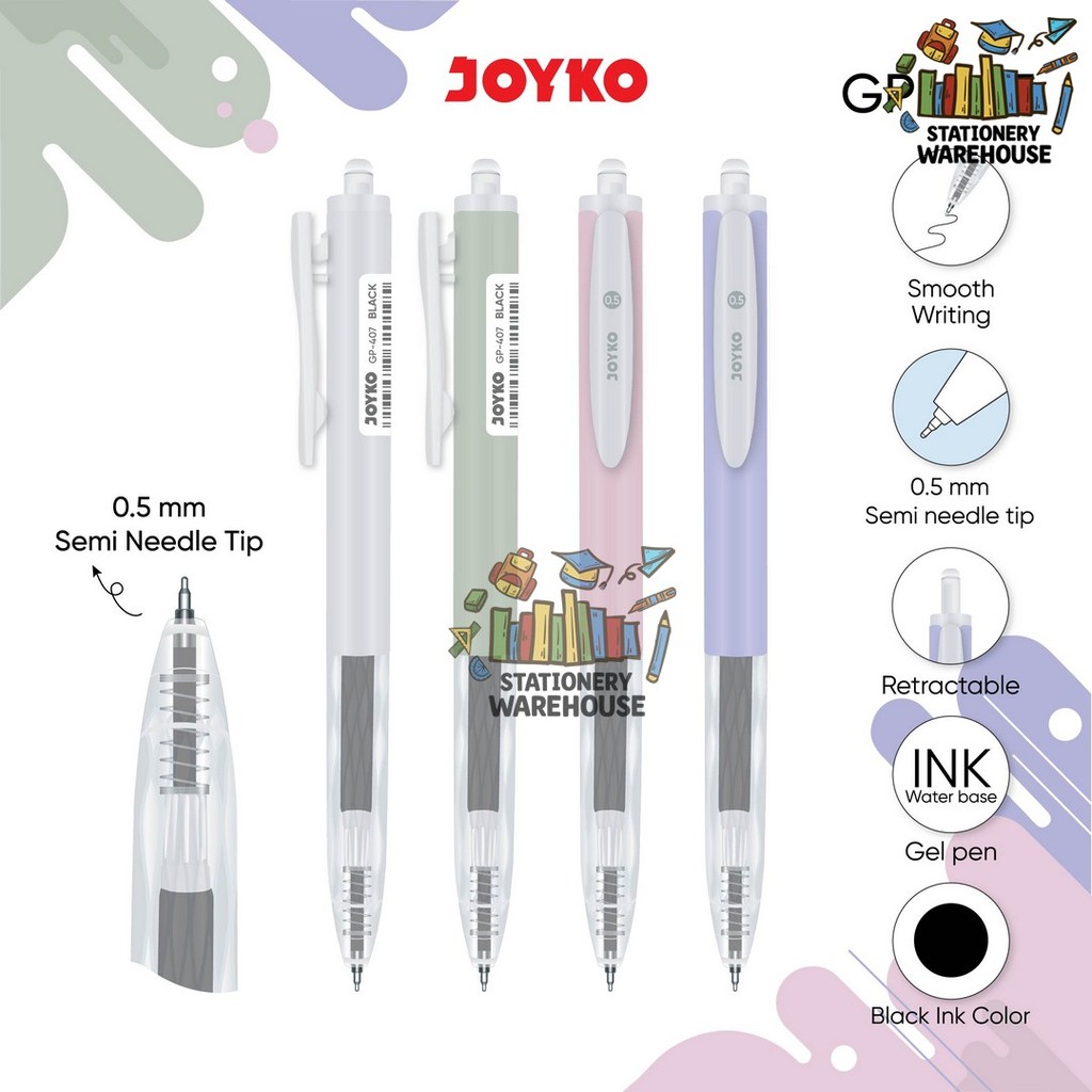 

Gel Pen Pulpen Pena Joyko GP-407 0.5 mm