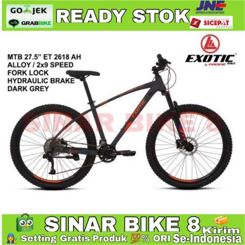 PROMO- SEPEDAUNG 27,5 " INCH MTB EXOTIC 2618 AH 2X9 SPEED REM HIDROLIK