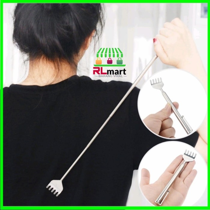 Alat Penggaruk Punggung Stainless Adjustable Garukan Punggung