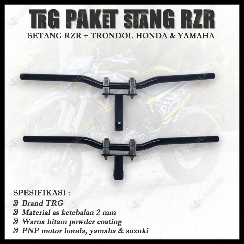 TRG Paket stang rzr plus dudukan stang honda yamaha suzuki full set setang stir rzr supra beat vario
