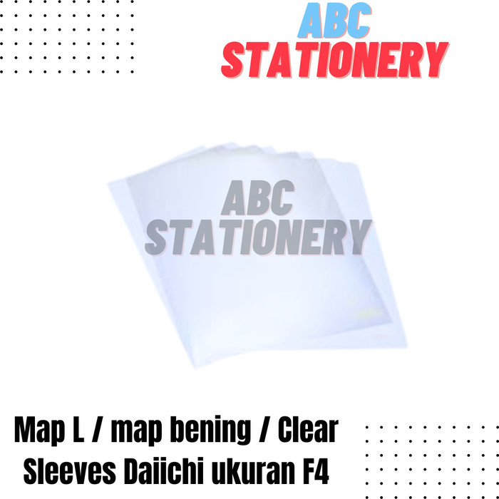 

Map L / map bening / Clear Sleeves Daiichi ukuran F4 (isi 12 pcs)