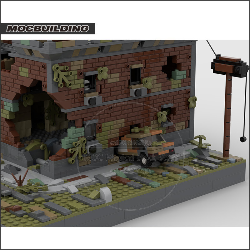 MOC Building Blocks Games Series The Last of Us Diorama Castle  Architecture DIY Assembly Bricks Col