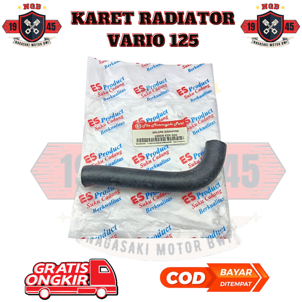 Selang Radiator Motor Honda Vario 125 KZR Bentuk L - Karet Radiator Vario 125 Original Variasi Motor