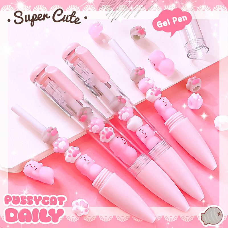 

Aesthetic stationery items back to school Writing pens cat claw gel pens Elegant pens Kawaii Stationery supplies cute pens