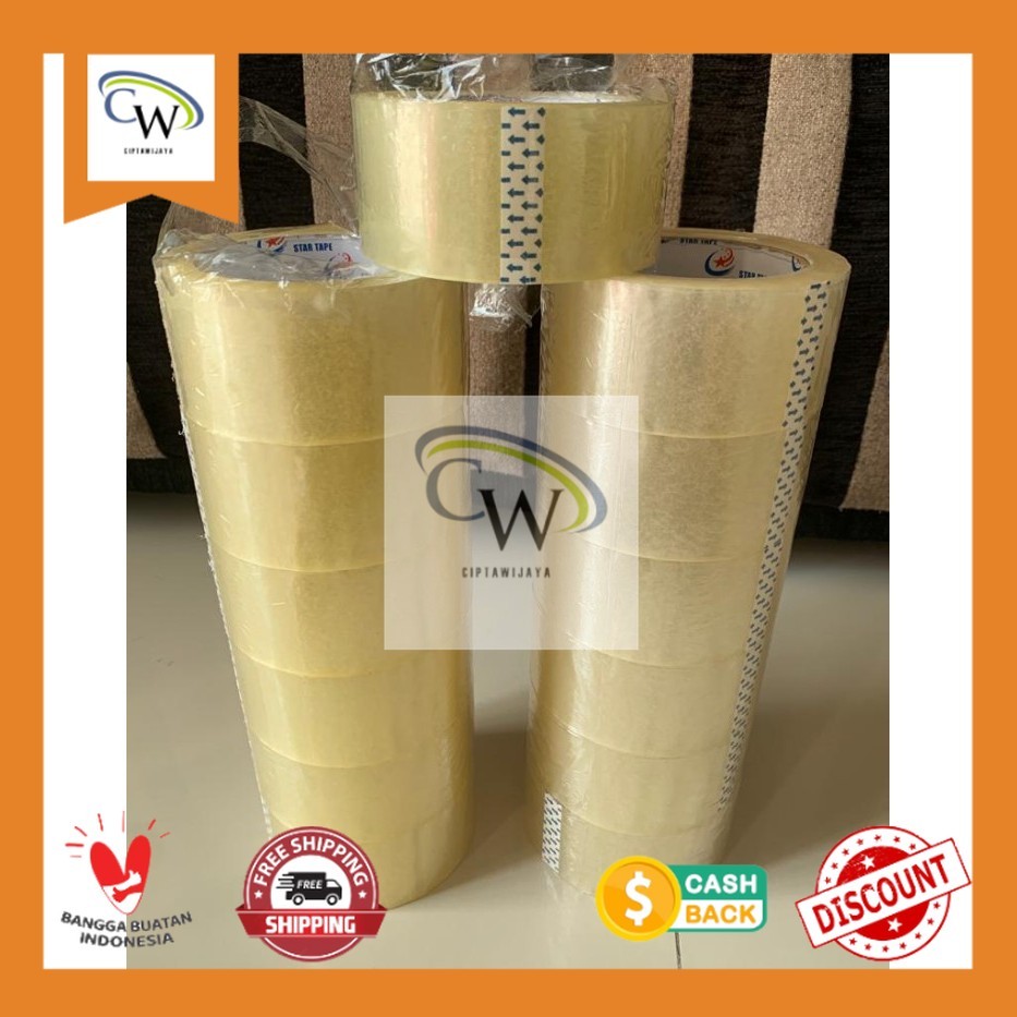 

Lakban Putih Star Tape 4.8cm / 80m