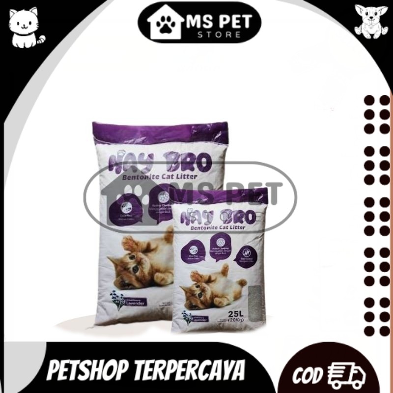 Pasir Kucing Hay Bro Bentonite 10lt Lavender|C. PASIR 10lt