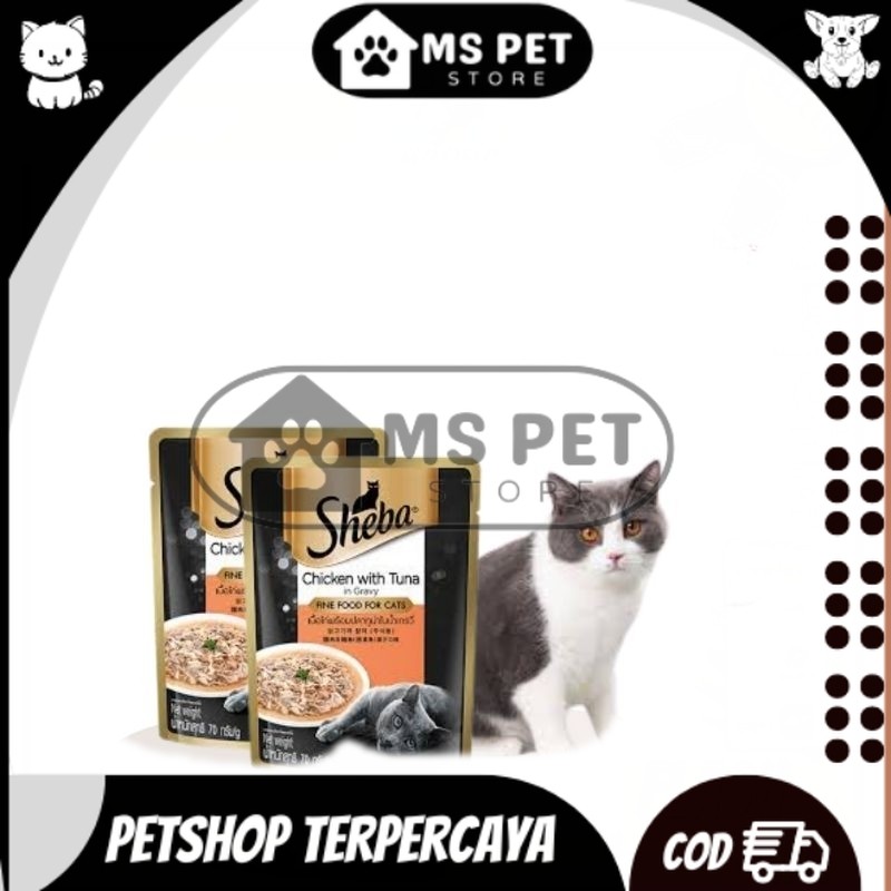 Makanan Kucing Sheba Tuna & Chicken 70gr