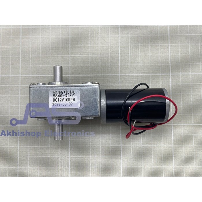 KZM High Torque Motor DC 5840-31ZYS 12V 10RPM 40RPM 160RPM Double Shaft - 10RPM