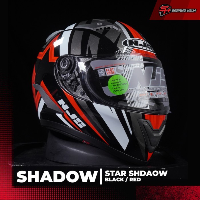 NJS Shadow Motif Star Shadow - Helm Full Face | Shadow | Shadow Motif | NJS Shadow | NJS ORI | SNI