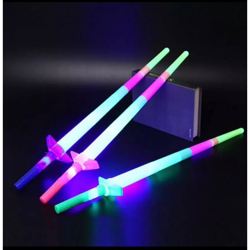 Pedang Nyala Lampu LED Mainan Anak Pedangan Ongsrot Bisa Jadi Panjang Lightsaber Star Wars Naruto Sw
