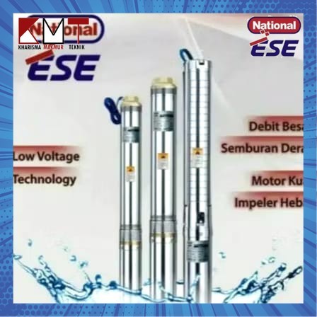POMPA SUBMERSIBLE / POMPA SATELIT / SUBMERSIBLE PUMP 2.5" SDK 0.25 HP + Kabel 20M 1 SET ESE NATIONAL