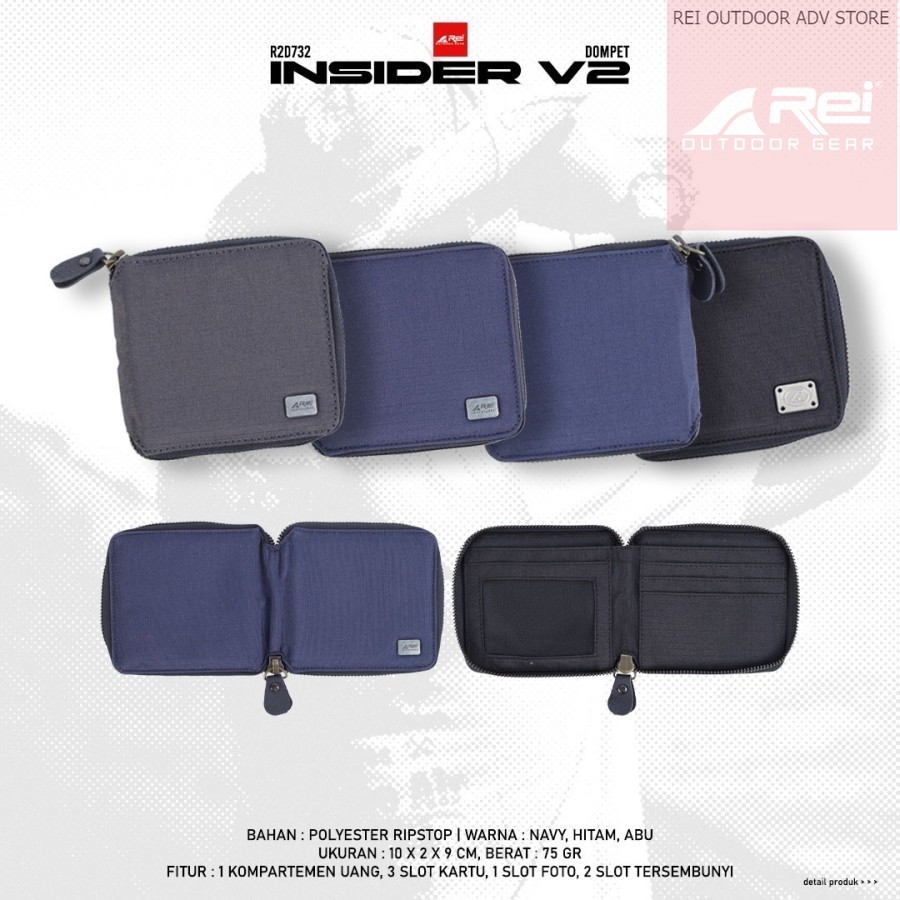 Rei Dompet / Wallet Pendek Pria Insider V2 Arei Outdoorgear original
