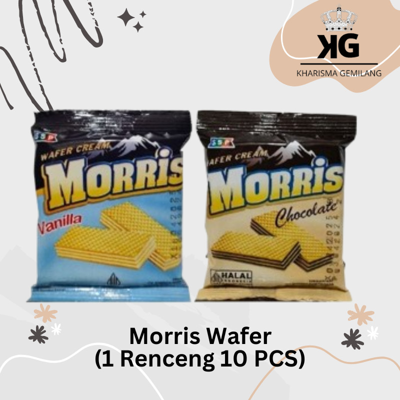 

KG - MORRIS WAFER CREAM (1 RENCENG ISI 10 PCS) Morris Wafer Cream Paket 2 Renteng 20 Pcs