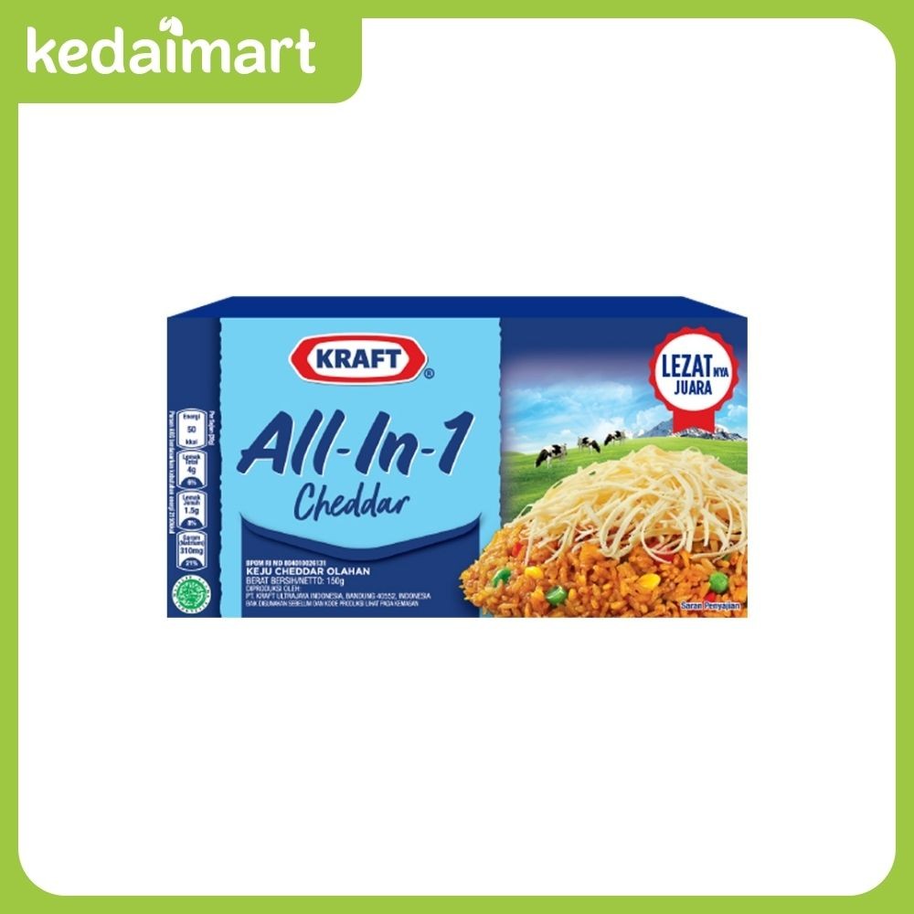 

Keju Kraft All In Cheddar 150 Gram
