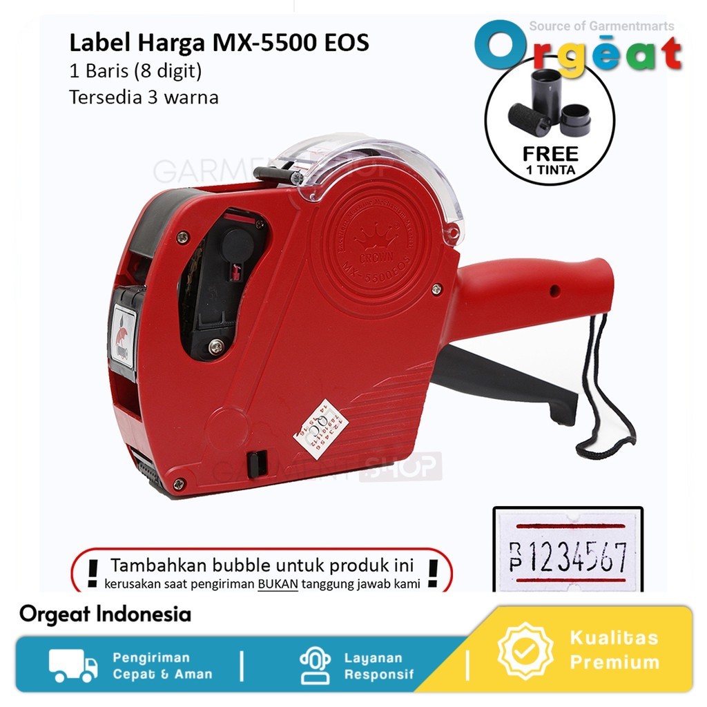 

ALAT LABEL HARGA PRICE LABELLER MX 5500 Original Orgeat Indonesia