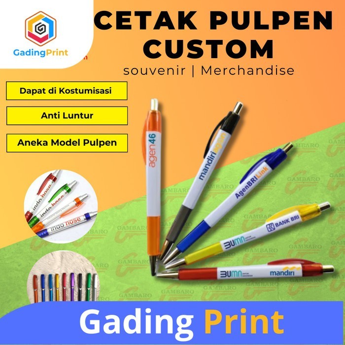 

Cetak Pulpen Promosi Custom Ballpoint Souvenir - High Quality
