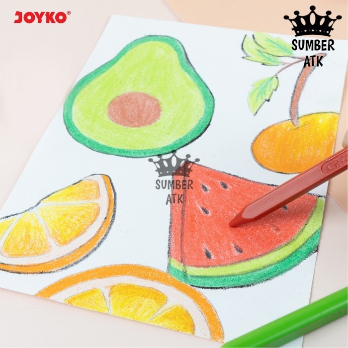 

Krayon Bersih Clean Crayon Erasable Joyko 12 dan 24 Warna CLCR-AB-12 CLCR-AC-24 - 12 WARNA