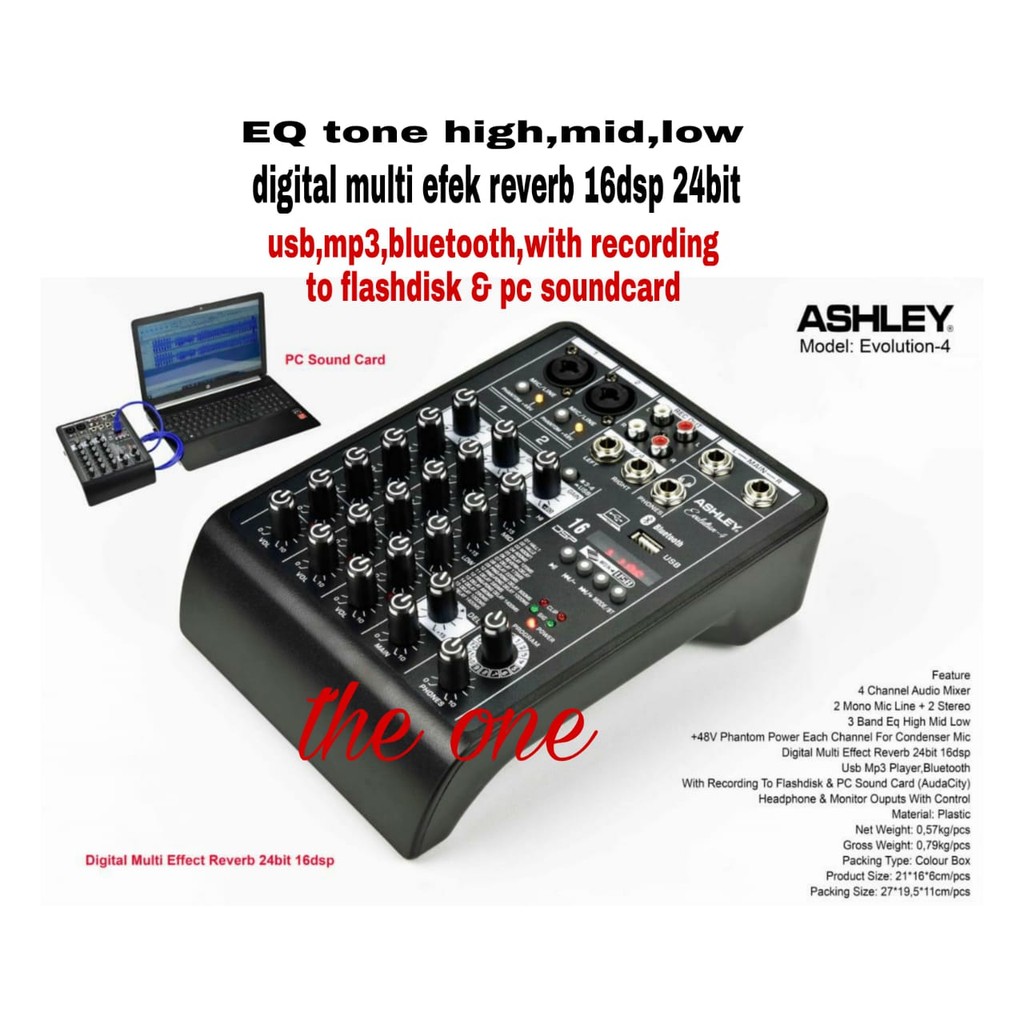 THE ONE-MIXER ASHLEY EVOLUTION 4 / EVOLUTION4 /MIXER YAMAHA MG4CX/MIXER ASHLEY FX402i/MIXER ELECTRO 