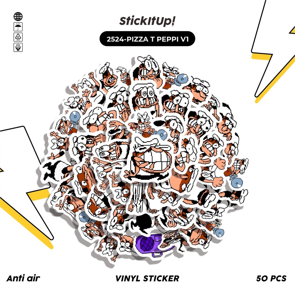 

COD✨ 50 Pcs Stiker PIZZA T PEPI V1 Lucu Anti Air Untuk Dekorasi Notebook Sepeda Skateboard Handphone DIY