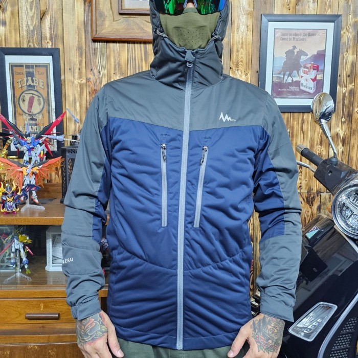 ✨TERLARIS - Jaket mountaingeer GTX MERU - jaket mountaingeer MERU - jaket gunung - navy abu, L