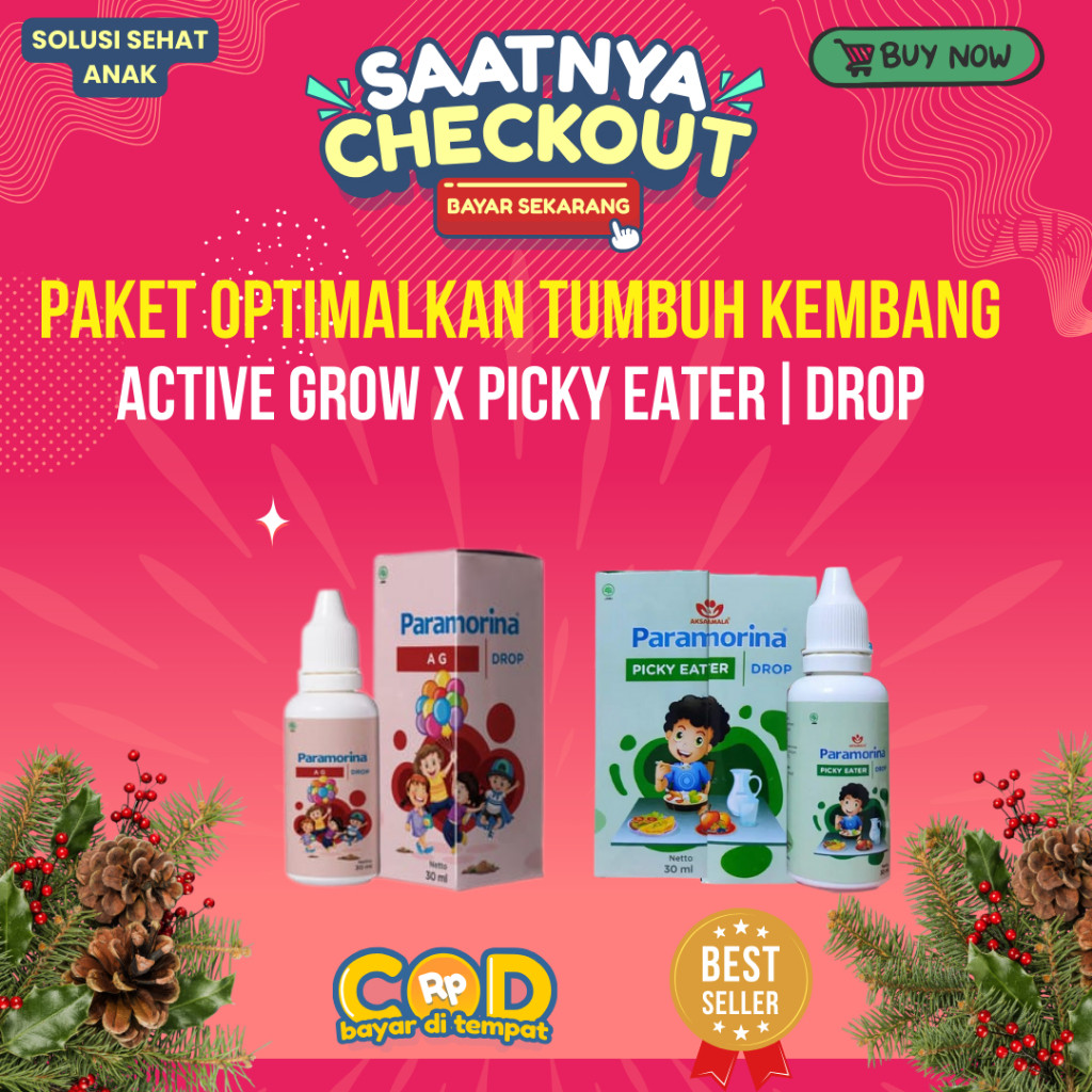 

Paket 2 pcs Paramorina Drop 30ml, Bantu menambah nafsu makan, meningkatkan kecerdasan dan menambah tinggi badan anak mulai dari usia 6 bulan - 12 tahun