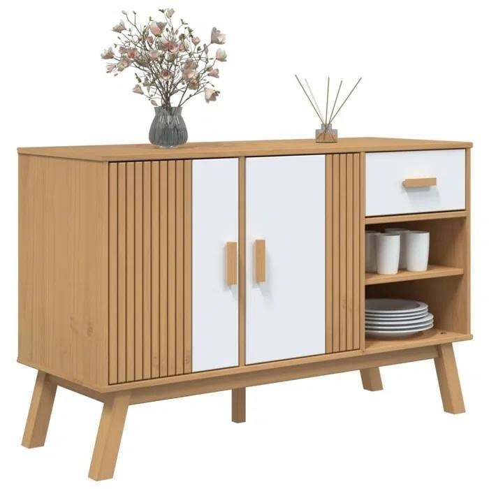 Buffet Kabinet Salur Kayu Jati - V07 - Maharani Lemari Penyimpanan Piring | TJ Furniture Jepara