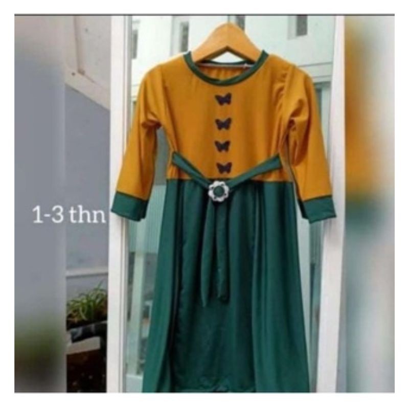 **GAMIS ANAK PEREMPUAN 3-12 TAHUN** - Katun Jersey Lembut - **Motif Bunga