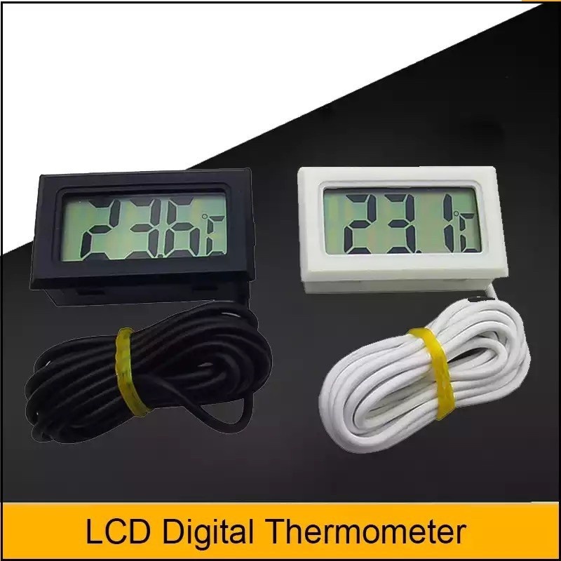 Mini Digital Thermometer / Termometer + Waterproof Probe / Kabel Sensor