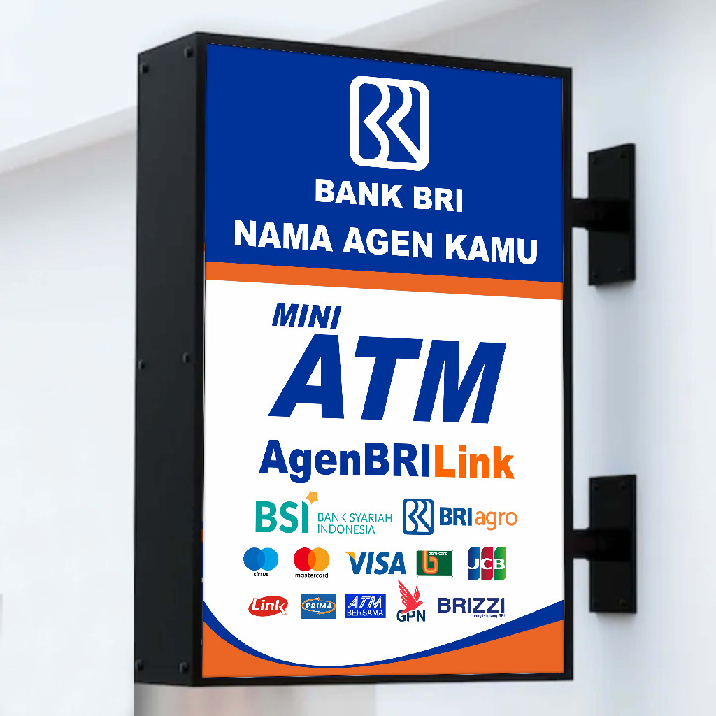 

STIKER VINYL NEON BOX BRILINK MINI ATM MODEL 2 (CUSTOM, NAMA AGEN TULIS DI CHAT/CATATAN)