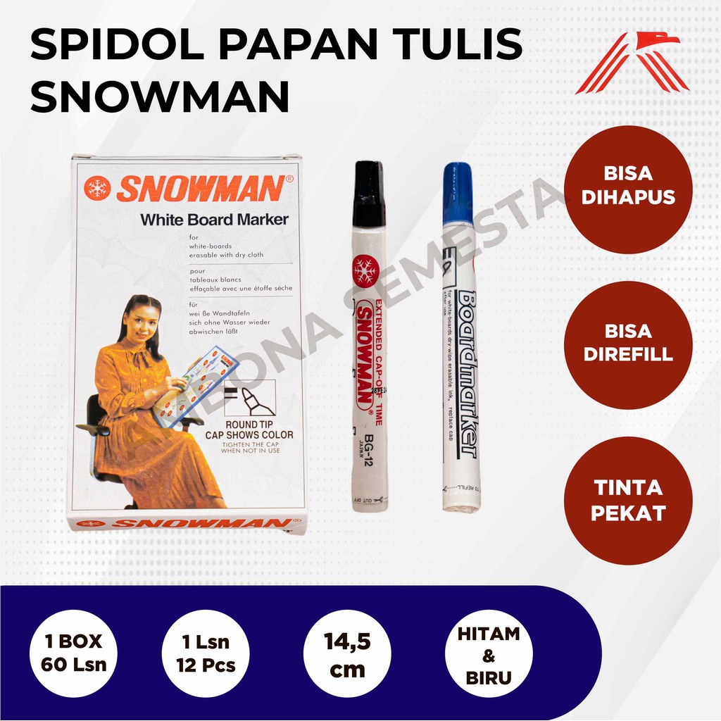 

Spidol Papan Tulis Whiteboard Snowman