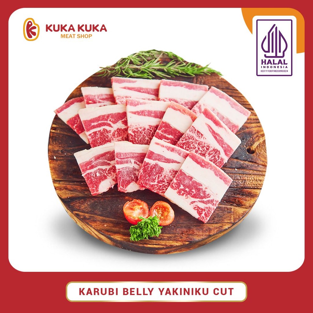 

Premium Daging Sapi Karubi Belly Yakiniku Cut!