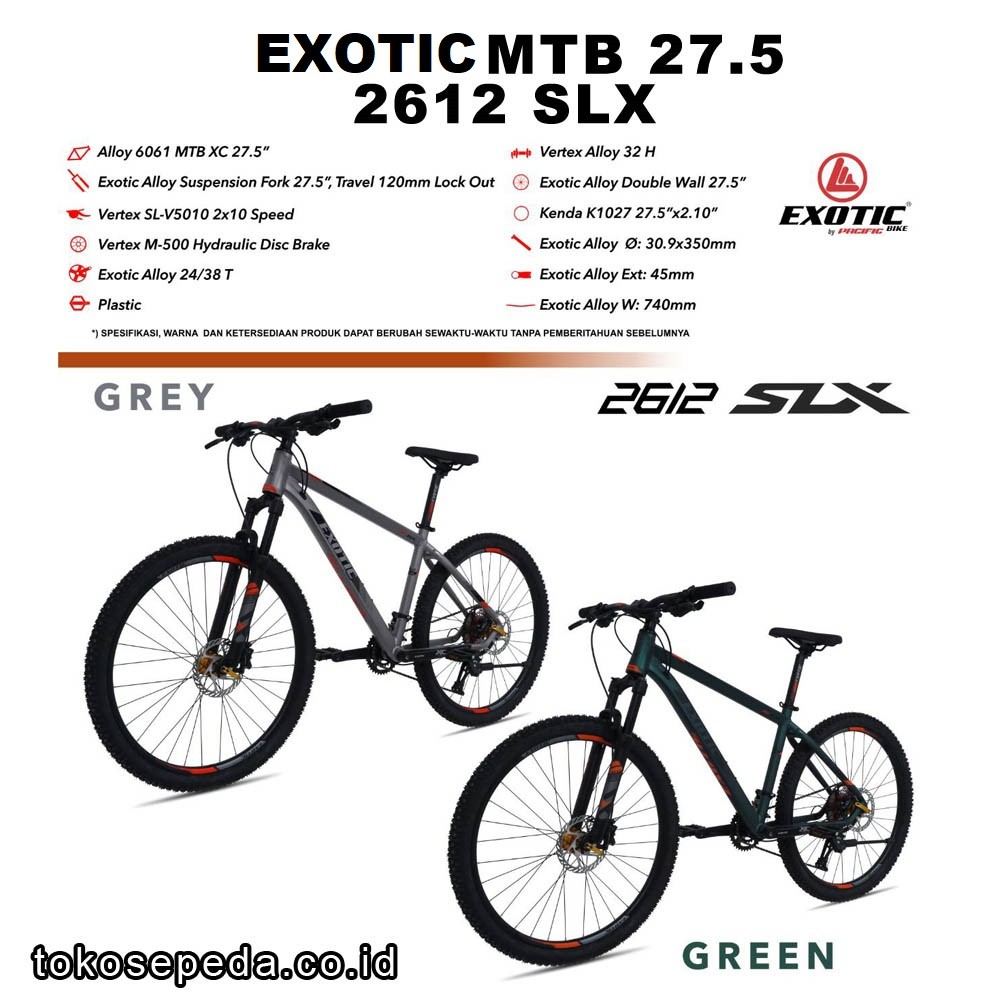 SEPEDA MTB 27.5 EXOTIC ET-2612 SLX