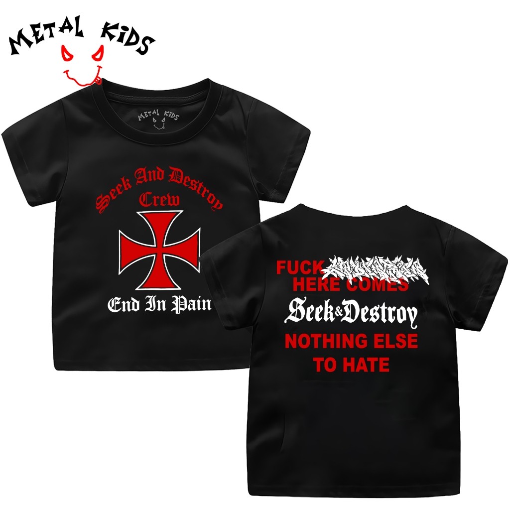 KAOS ANAK SEEK AND DESTROY DISTRO KAOS ANAK MUSIC PREMIUM COTTON