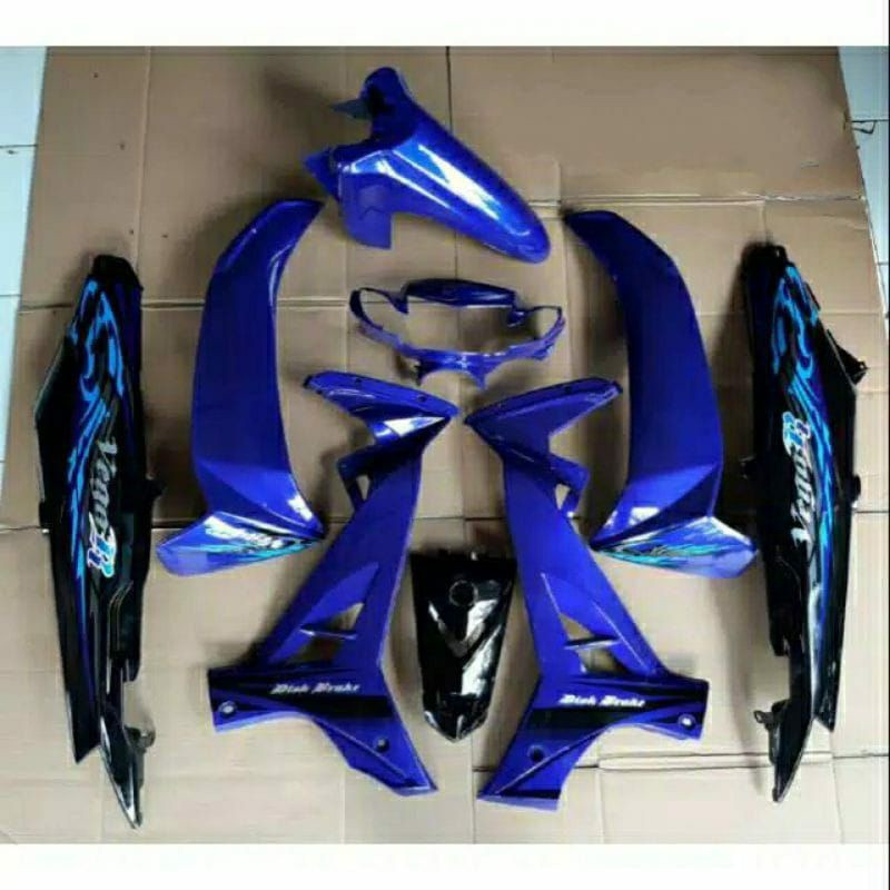 PROMO cover bodi set vega r new full set halus bodi motor yamaha vega r new biru hitam TERMURAH