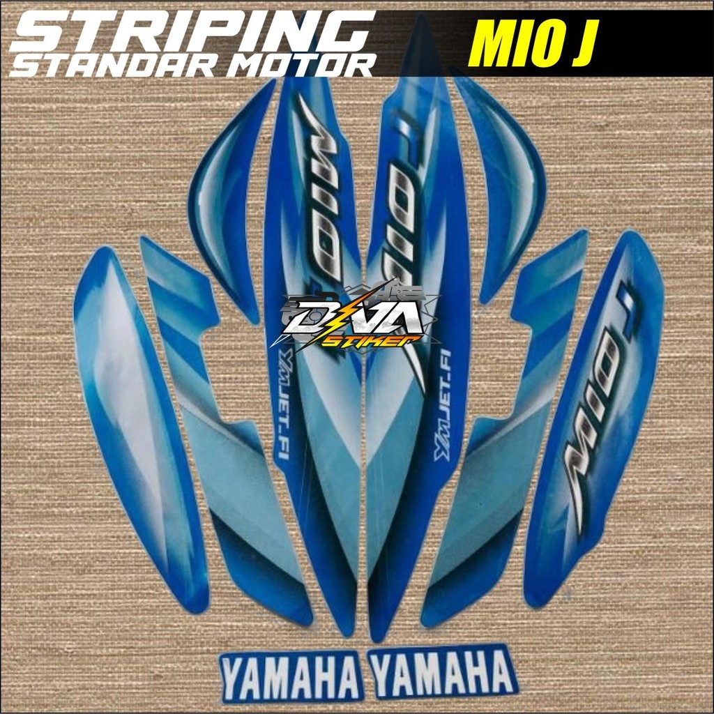 Stiker Striping Motor Mio J 2011 Biru Sticker Lis Body Standar COD