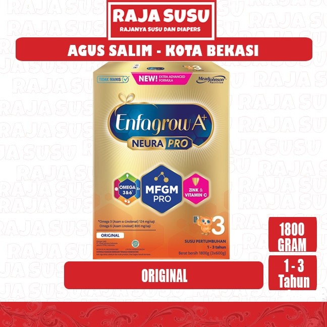 ENFAGROW A+ 3 PLAIN 1800 G - RAJA SUSU Premium