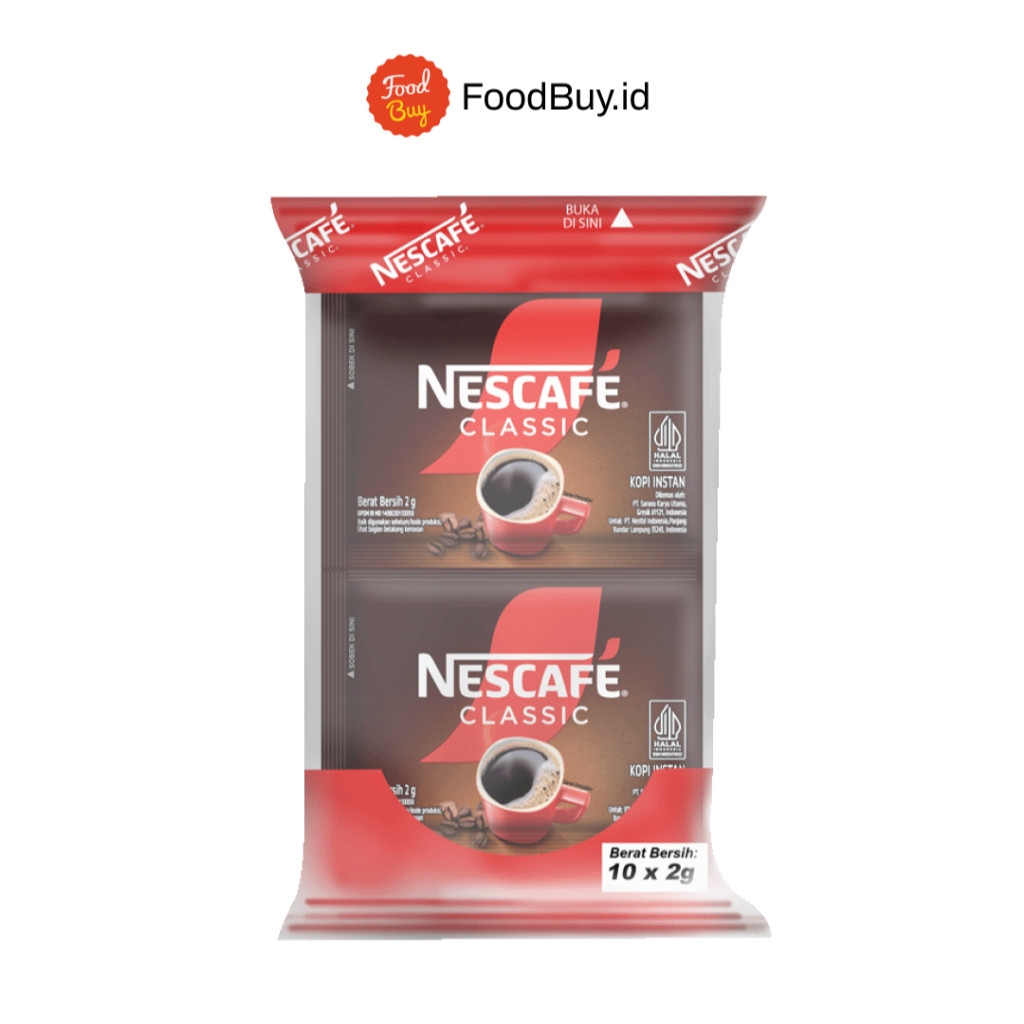 

New Paket 1 Renteng - Nescafe Classic Kopi Hitam Instan (isi 10pcs)Premium