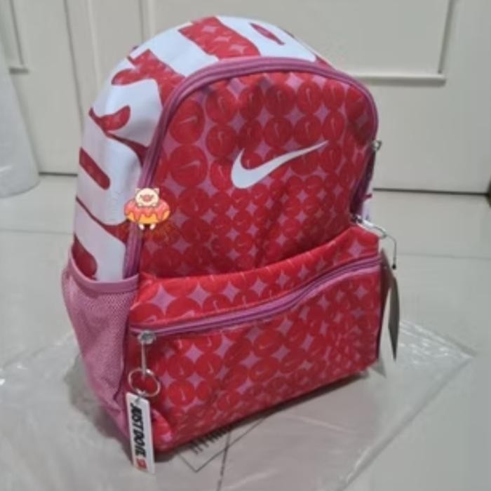 Tas Ransel anak Nike brasilia mini backpack - red flamingo