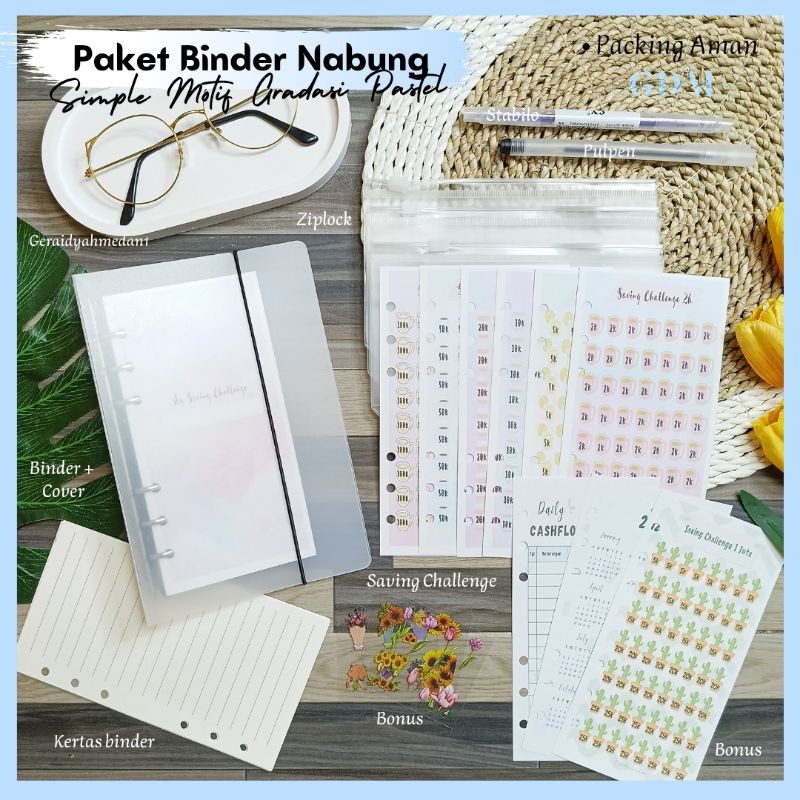 

Paket Binder Nabung Simple Motif Gradasi Pastel LengkapCO