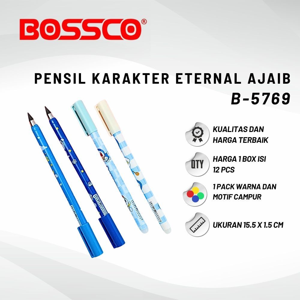

GROSIR!!! (1 Box isi 12 pcs) Pensil Eternal Fancy/ Pensil Abadi Tanpa di Raut/ Pensil Ajaib Tidak Mudah Patah Tidak Mudah Habis Karakter Kartun