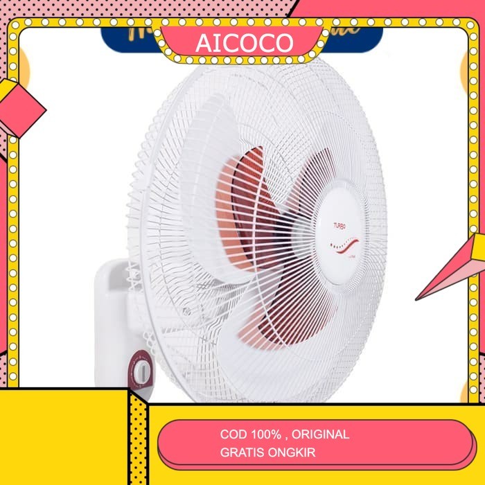 AICOCO HOUSEWARE - Turbo Kipas Angin Dinding CFR 5889 / Kipas Angin Dinding 16 Inch Turbo PECAH BELA