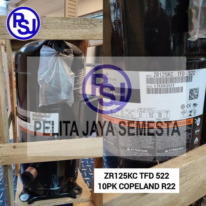 Kompresor AC Copeland ZR125KC-TFD-522 / Compressor Copeland ZR125KC / 10HP / SCROLL / ZR125KC 10PK