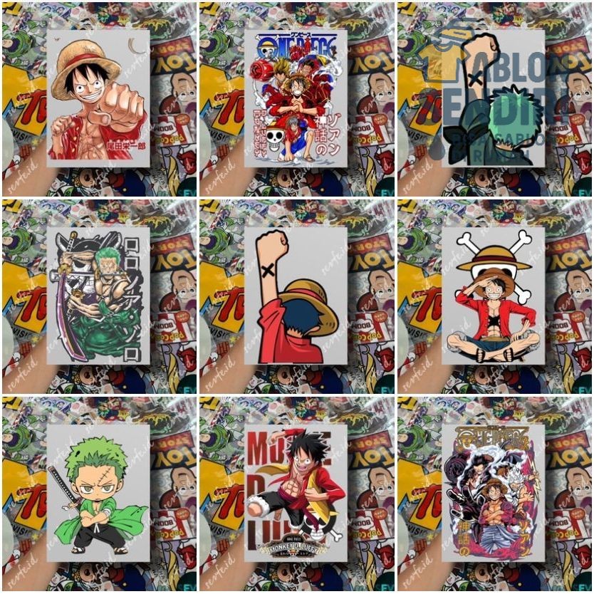 Stiker DTF Sablon Setrika Sablon Stiker ONE PIECE D