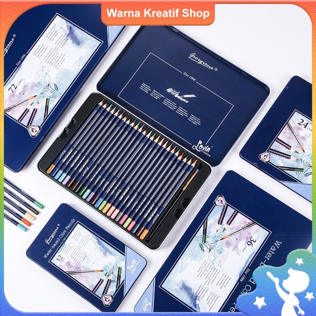 

Pensil Warna Water Soluble Giorgione 72 Warna Untuk Anak Seni Lukis Sekolah Kayu Alami
